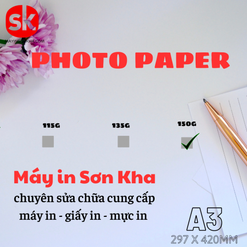 Giấy In Decal ảnh 150g A3