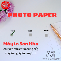 Giấy In Decal ảnh 115g A3